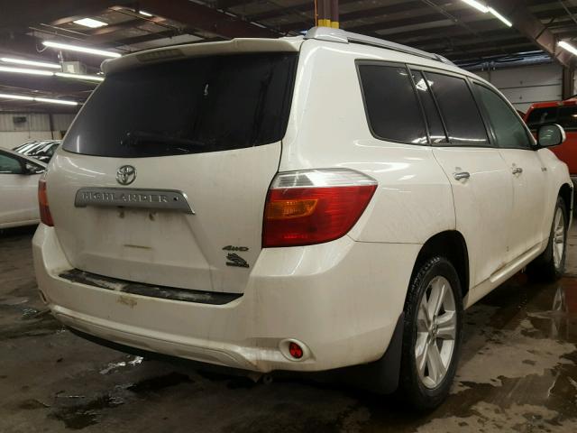 JTEDK3EH3A2158751 - 2010 TOYOTA HIGHLANDER WHITE photo 4