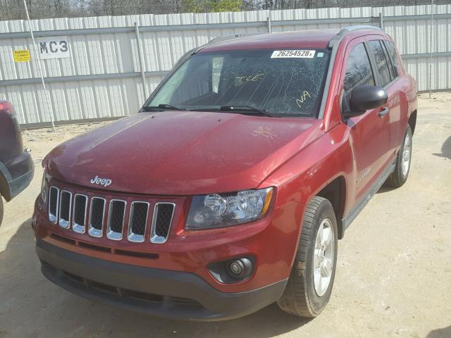 1C4NJCBA5ED666135 - 2014 JEEP COMPASS SP RED photo 2