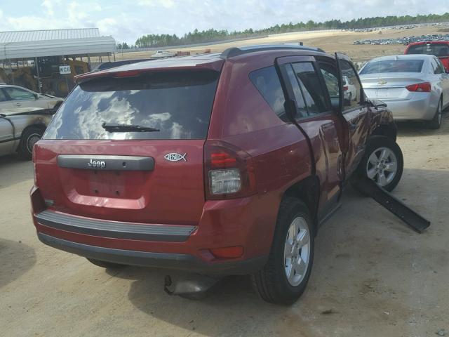 1C4NJCBA5ED666135 - 2014 JEEP COMPASS SP RED photo 4