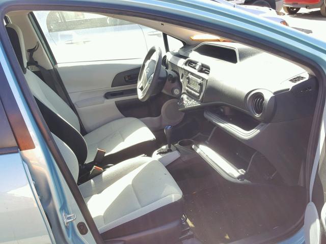 JTDKDTB30D1036048 - 2013 TOYOTA PRIUS C BLUE photo 5