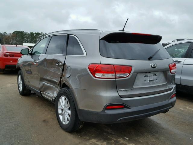 5XYPG4A55GG144949 - 2016 KIA SORENTO LX GRAY photo 3