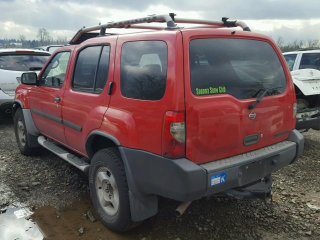 5N1ED28TX1C570622 - 2001 NISSAN XTERRA XE RED photo 3