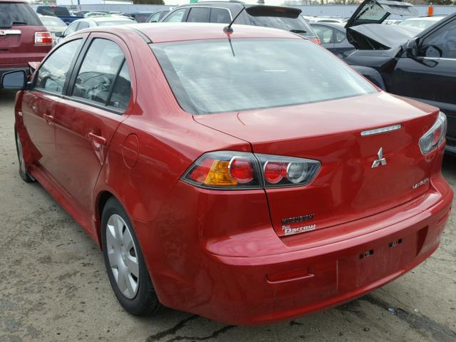 JA32U2FU1BU006659 - 2011 MITSUBISHI LANCER ES/ RED photo 3