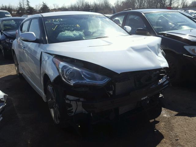 KMHTC6AE2DU136142 - 2013 HYUNDAI VELOSTER T WHITE photo 1