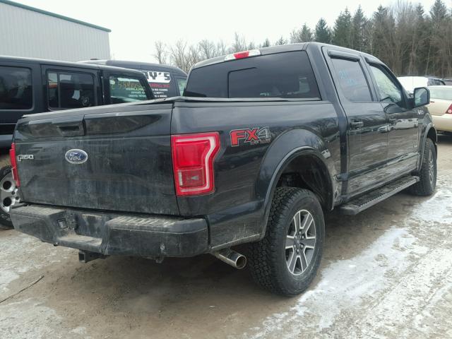 1FTEW1EG5FFB58940 - 2015 FORD F150 SUPER BLACK photo 4