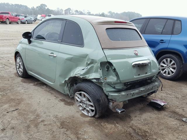 3C3CFFDR2DT748673 - 2013 FIAT 500 POP GREEN photo 3