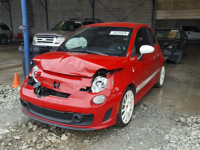 3C3CFFFH1FT597493 - 2015 FIAT 500 ABARTH RED photo 2