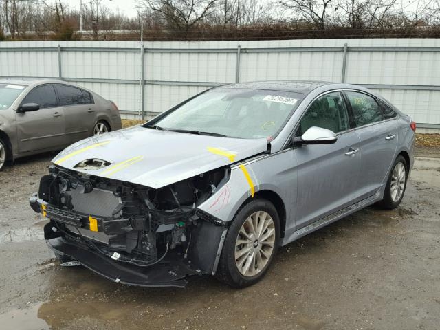 5NPE34AF9FH114601 - 2015 HYUNDAI SONATA SPO SILVER photo 2