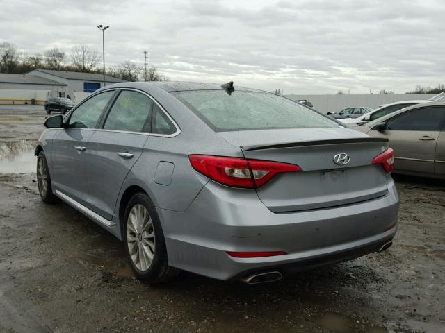 5NPE34AF9FH114601 - 2015 HYUNDAI SONATA SPO SILVER photo 3