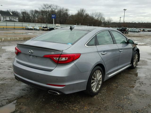 5NPE34AF9FH114601 - 2015 HYUNDAI SONATA SPO SILVER photo 4