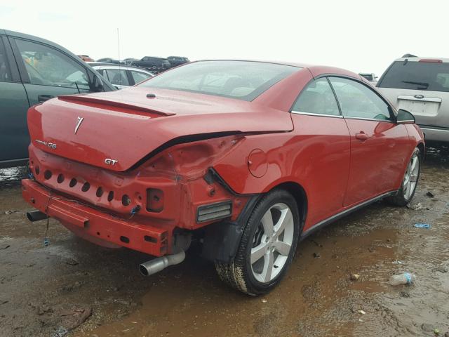 1G2ZH361474176039 - 2007 PONTIAC G6 GT RED photo 4