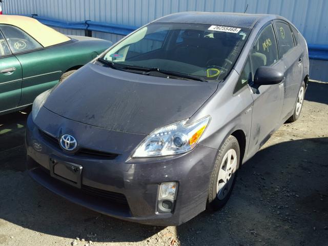 JTDKN3DU3A0218833 - 2010 TOYOTA PRIUS GRAY photo 2