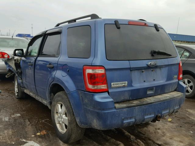 1FMCU0DG9AKC25074 - 2010 FORD ESCAPE XLT BLUE photo 3