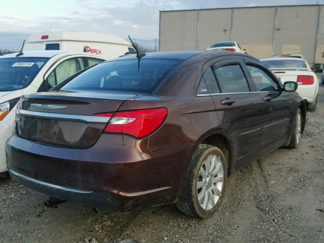 1C3CCBBB4DN666161 - 2013 CHRYSLER 200 TOURIN BURGUNDY photo 4