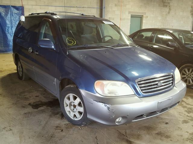 KNDUP131736436790 - 2003 KIA SEDONA EX BLUE photo 1