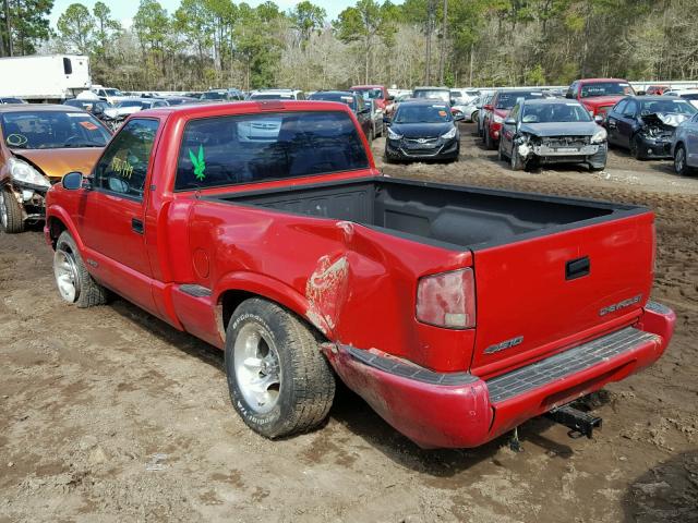 1GCCS14X5V8112161 - 1997 CHEVROLET S TRUCK S1 RED photo 3