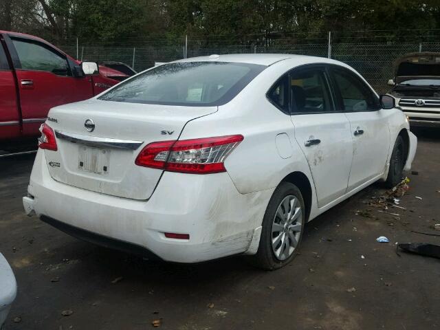 3N1AB7AP2FL676290 - 2015 NISSAN SENTRA S WHITE photo 4