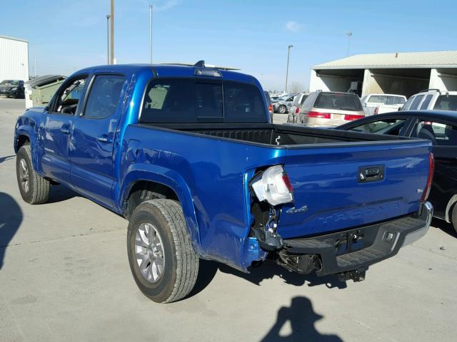 3TMCZ5AN4JM127908 - 2018 TOYOTA TACOMA DOU BLUE photo 3