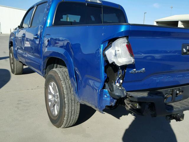 3TMCZ5AN4JM127908 - 2018 TOYOTA TACOMA DOU BLUE photo 9