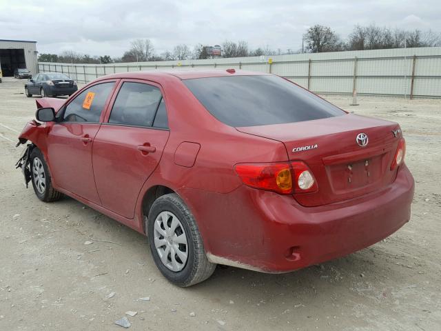 1NXBU4EE2AZ262049 - 2010 TOYOTA COROLLA BA MAROON photo 3