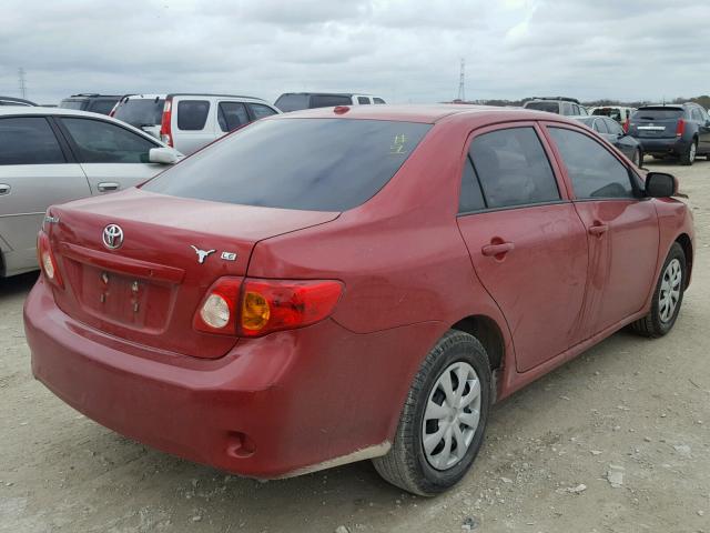 1NXBU4EE2AZ262049 - 2010 TOYOTA COROLLA BA MAROON photo 4