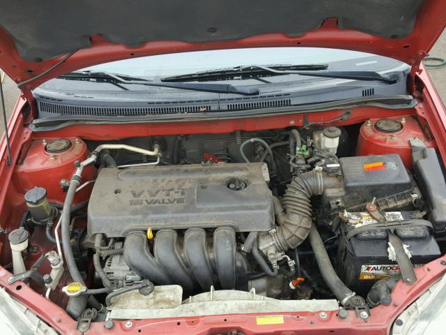 2T1BR32E45C505142 - 2005 TOYOTA COROLLA CE RED photo 7