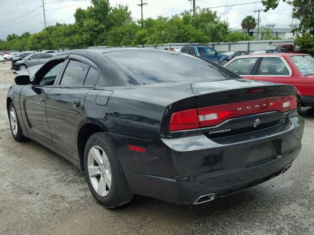 2B3CL3CG9BH512466 - 2011 DODGE CHARGER BLACK photo 3