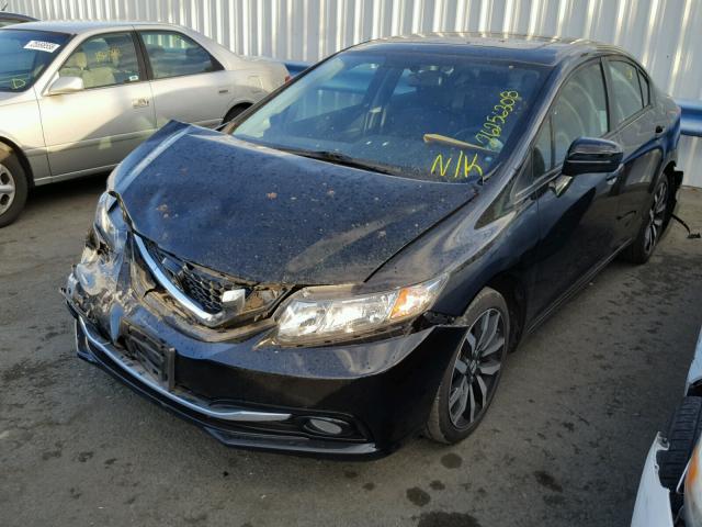 19XFB2F93EE261661 - 2014 HONDA CIVIC EXL BLACK photo 2