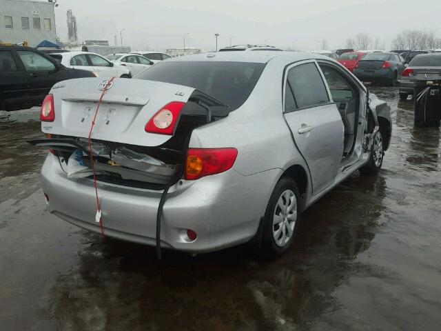 2T1BU40E69C188638 - 2009 TOYOTA COROLLA BA SILVER photo 4