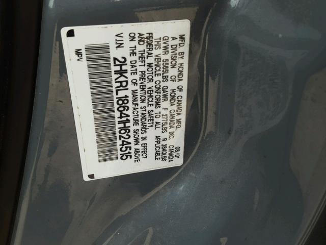 2HKRL18641H624515 - 2001 HONDA ODYSSEY EX GRAY photo 10