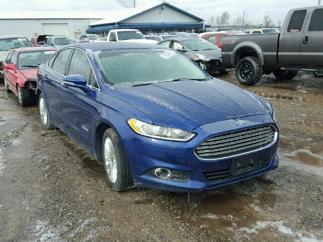 3FA6P0LU2DR339259 - 2013 FORD FUSION SE BLUE photo 1