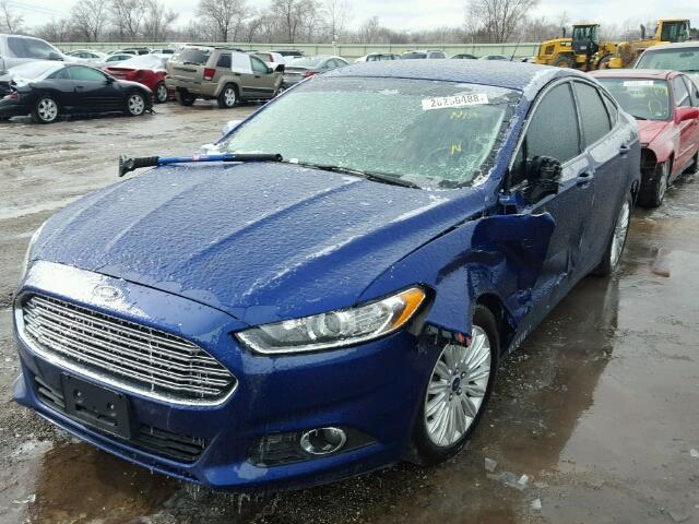 3FA6P0LU2DR339259 - 2013 FORD FUSION SE BLUE photo 9