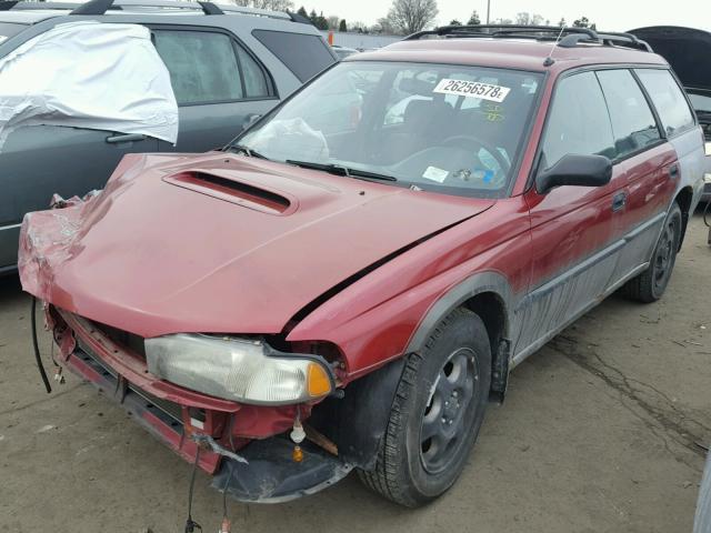 4S3BG6852V6636902 - 1997 SUBARU LEGACY OUT RED photo 2