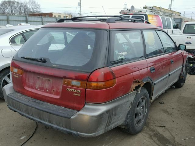 4S3BG6852V6636902 - 1997 SUBARU LEGACY OUT RED photo 4