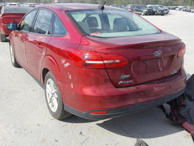 1FADP3F27GL381738 - 2016 FORD FOCUS SE RED photo 3