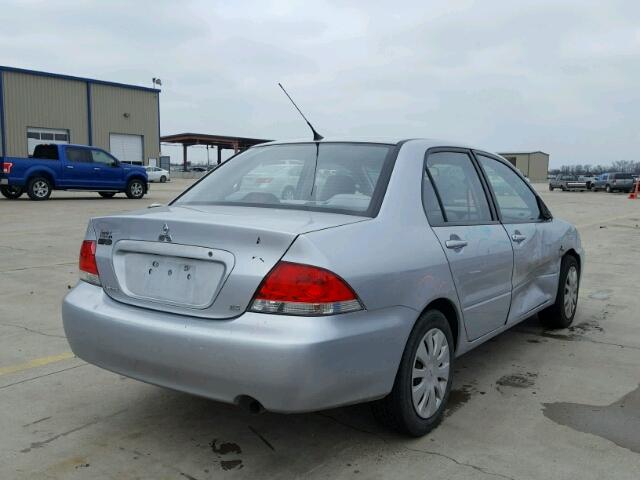 JA3AJ26E96U073237 - 2006 MITSUBISHI LANCER ES SILVER photo 4