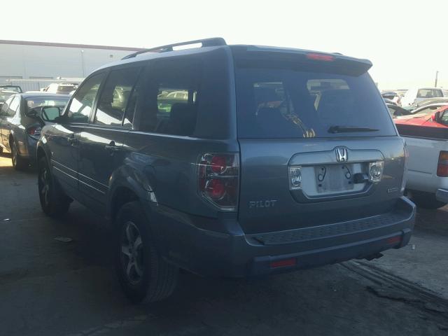 5FNYF18747B025598 - 2007 HONDA PILOT EXL GRAY photo 3