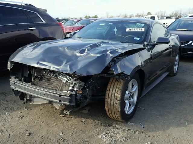 1FA6P8AM4F5375266 - 2015 FORD MUSTANG GRAY photo 2