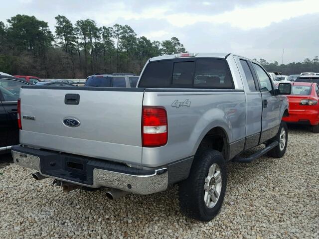 1FTPX14565FB10674 - 2005 FORD F150 GRAY photo 4