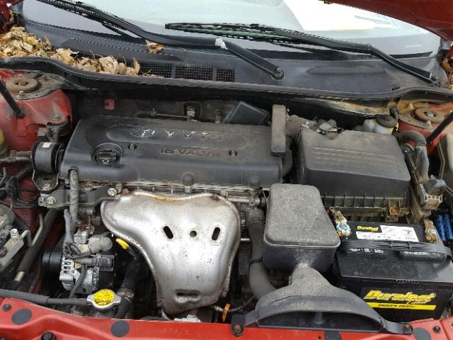 4T1BE46K27U120262 - 2007 TOYOTA CAMRY LE A Қызыл фото 7