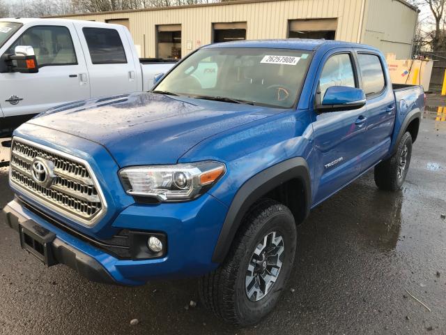 3TMCZ5AN3HM090022 - 2017 TOYOTA TACOMA DOU BLUE photo 2