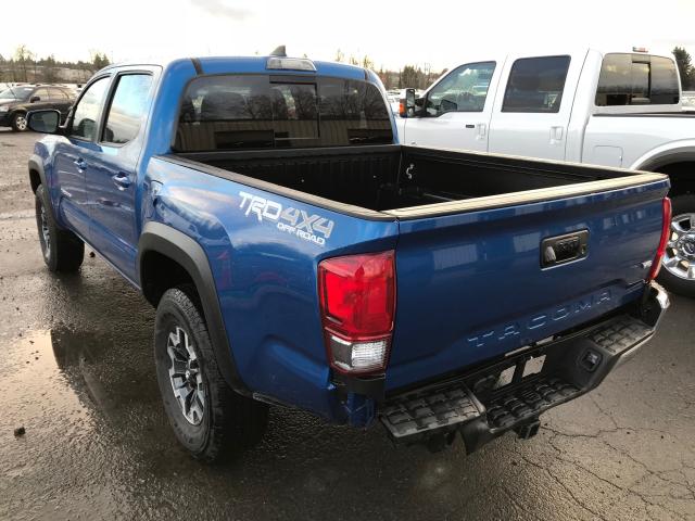 3TMCZ5AN3HM090022 - 2017 TOYOTA TACOMA DOU BLUE photo 3