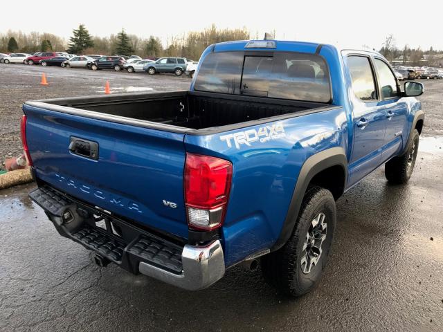 3TMCZ5AN3HM090022 - 2017 TOYOTA TACOMA DOU BLUE photo 4