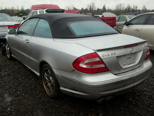 WDBTK76GX4T009179 - 2004 MERCEDES-BENZ CLK 55 AMG SILVER photo 3