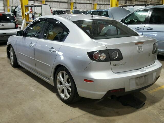 JM1BK323881816908 - 2008 MAZDA 3 S SILVER photo 3