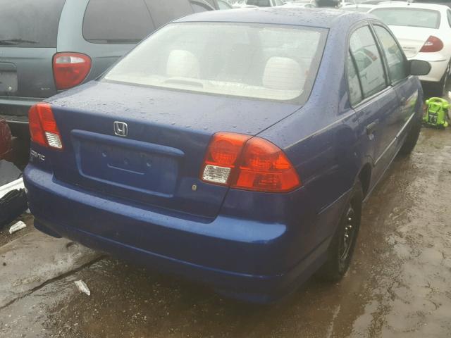 1HGES16384L024933 - 2004 HONDA CIVIC DX V BLUE photo 4