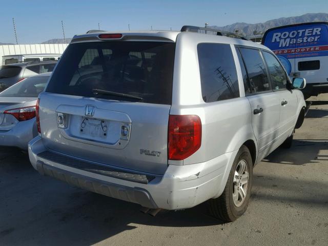 2HKYF18404H588232 - 2004 HONDA PILOT EX SILVER photo 4