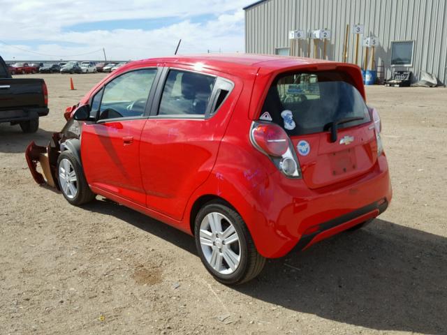 KL8CD6S98DC621502 - 2013 CHEVROLET SPARK 1LT RED photo 3