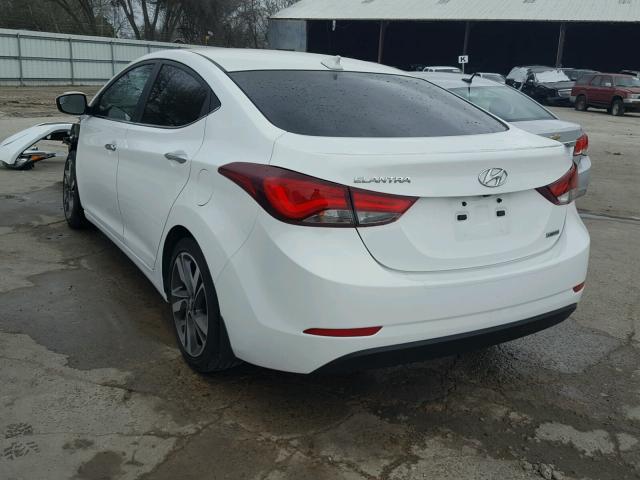 5NPDH4AE0EH510810 - 2014 HYUNDAI ELANTRA SE WHITE photo 3