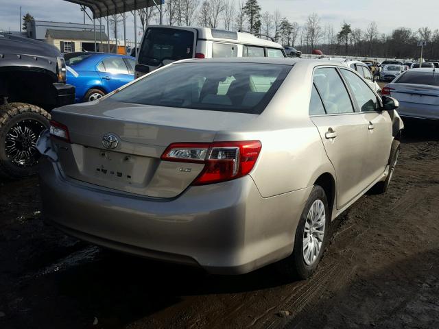 4T1BF1FK6EU412165 - 2014 TOYOTA CAMRY L TAN photo 4